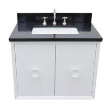 Load image into Gallery viewer, Bellaterra Home Vanity BellaTerra Home 31&quot; Single wall mount vanity in White finish with Black Galaxy top and Rectangle Sink 400400-CAB-WH-BGR