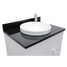 Load image into Gallery viewer, Bellaterra Home Vanity BellaTerra Home 31&quot; Single wall mount vanity in White finish with Black Galaxy top and Round Sink 400400-CAB-WH-BGRD