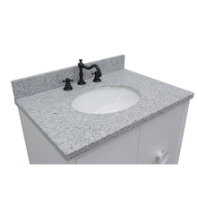 Load image into Gallery viewer, Bellaterra Home Vanity BellaTerra Home 31&quot; Single wall mount vanity in White finish with Gray granite top and Oval Sink 400400-CAB-WH-GYO