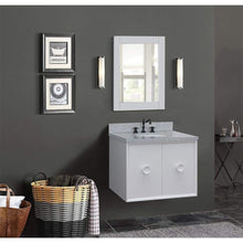 Load image into Gallery viewer, Bellaterra Home Vanity BellaTerra Home 31&quot; Single wall mount vanity in White finish with Gray granite top and Oval Sink 400400-CAB-WH-GYO