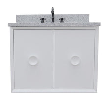 Load image into Gallery viewer, Bellaterra Home Vanity BellaTerra Home 31&quot; Single wall mount vanity in White finish with Gray granite top and Oval Sink 400400-CAB-WH-GYO