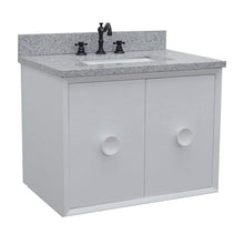 Load image into Gallery viewer, Bellaterra Home Vanity BellaTerra Home 31&quot; Single wall mount vanity in White finish with Gray granite top and Rectangle Sink 400400-CAB-WH-GYR