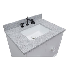 Load image into Gallery viewer, Bellaterra Home Vanity BellaTerra Home 31&quot; Single wall mount vanity in White finish with Gray granite top and Rectangle Sink 400400-CAB-WH-GYR