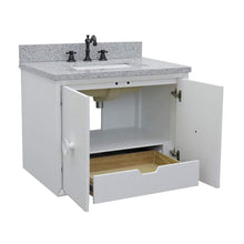 Load image into Gallery viewer, Bellaterra Home Vanity BellaTerra Home 31&quot; Single wall mount vanity in White finish with Gray granite top and Rectangle Sink 400400-CAB-WH-GYR
