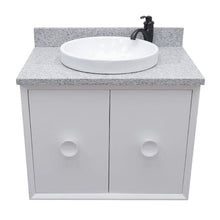 Load image into Gallery viewer, Bellaterra Home Vanity BellaTerra Home 31&quot; Single wall mount vanity in White finish with Gray granite top and Round Sink 400400-CAB-WH-GYRD