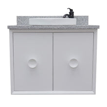 Load image into Gallery viewer, Bellaterra Home Vanity BellaTerra Home 31&quot; Single wall mount vanity in White finish with Gray granite top and Round Sink 400400-CAB-WH-GYRD