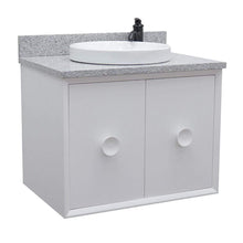 Load image into Gallery viewer, Bellaterra Home Vanity BellaTerra Home 31&quot; Single wall mount vanity in White finish with Gray granite top and Round Sink 400400-CAB-WH-GYRD