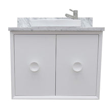 Load image into Gallery viewer, Bellaterra Home Vanity BellaTerra Home 31&quot; Single wall mount vanity in White finish with White Carrara top and Round Sink 400400-CAB-WH-WMRD