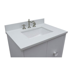 Load image into Gallery viewer, Bellaterra Home Vanity BellaTerra Home 31&quot; Single wall mount vanity in White finish with White Quartz top and Rectangle Sink 400400-CAB-WH-WER
