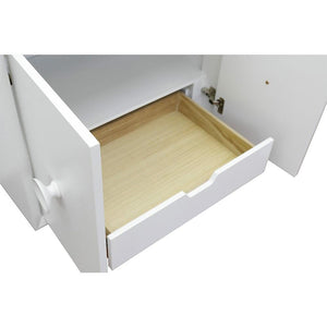 Bellaterra Home Vanity BellaTerra Home 31" Single wall mount vanity in White finish with White Quartz top and Rectangle Sink 400400-CAB-WH-WER