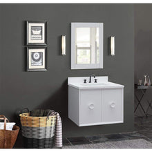 Load image into Gallery viewer, Bellaterra Home Vanity BellaTerra Home 31&quot; Single wall mount vanity in White finish with White Quartz top and Rectangle Sink 400400-CAB-WH-WER