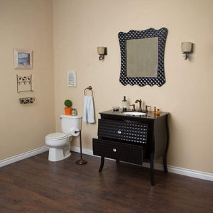 Bellaterra Home Vanity BellaTerra Home 35.4 in Single Sink Vanity-Wood-Black 203057B