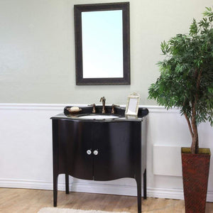 Bellaterra Home Vanity BellaTerra Home 36.6 in Single Sink Vanity-Wood-Black 203037-B