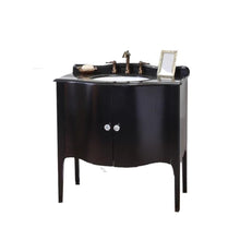 Load image into Gallery viewer, Bellaterra Home Vanity BellaTerra Home 36.6 in Single Sink Vanity-Wood-Black 203037-B