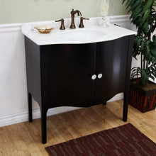 Load image into Gallery viewer, Bellaterra Home Vanity BellaTerra Home 36.6 in Single Sink Vanity-Wood-Black -White Marble 203037-B-WH