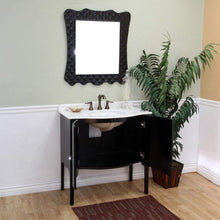 Load image into Gallery viewer, Bellaterra Home Vanity BellaTerra Home 36.6 in Single Sink Vanity-Wood-Black -White Marble 203037-B-WH