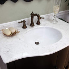 Load image into Gallery viewer, Bellaterra Home Vanity BellaTerra Home 36.6 in Single Sink Vanity-Wood-Black -White Marble 203037-B-WH