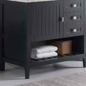 Bellaterra Home Vanity BellaTerra Home 36" Double vanity-dark gray- cabinet only 77616-36-DG