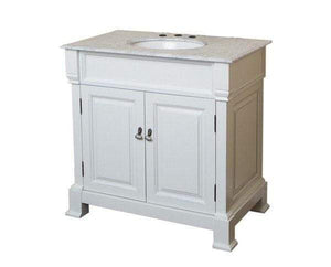 Bellaterra Home Vanity BellaTerra Home 36 in Single Sink Vanity-Wood-White 205036-WH