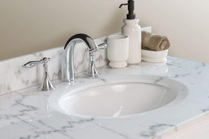 Bellaterra Home Vanity BellaTerra Home 36 in Single Sink Vanity-Wood-White 600168-36W