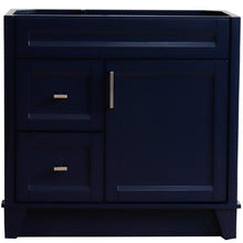 Load image into Gallery viewer, Bellaterra Home Vanity BellaTerra Home 36&quot; Single sink vanity in Blue finish - cabinet only - Right drawers 400700-36R-BU