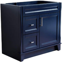 Load image into Gallery viewer, Bellaterra Home Vanity BellaTerra Home 36&quot; Single sink vanity in Blue finish - cabinet only - Right drawers 400700-36R-BU