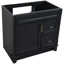 Load image into Gallery viewer, Bellaterra Home Vanity BellaTerra Home 36&quot; Single Sink Vanity in Dark Gray Finish - Cabinet Only - Left door 400700-36L-DG