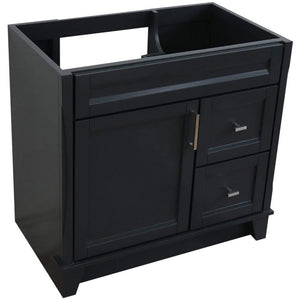 Bellaterra Home Vanity BellaTerra Home 36" Single Sink Vanity in Dark Gray Finish - Cabinet Only - Left door 400700-36L-DG