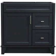 Load image into Gallery viewer, Bellaterra Home Vanity BellaTerra Home 36&quot; Single Sink Vanity in Dark Gray Finish - Cabinet Only - Left door 400700-36L-DG