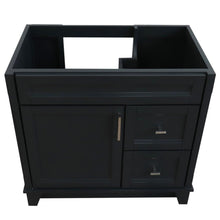 Load image into Gallery viewer, Bellaterra Home Vanity BellaTerra Home 36&quot; Single Sink Vanity in Dark Gray Finish - Cabinet Only - Left door 400700-36L-DG