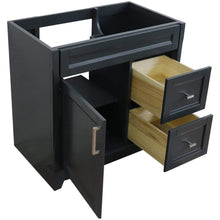 Load image into Gallery viewer, Bellaterra Home Vanity BellaTerra Home 36&quot; Single Sink Vanity in Dark Gray Finish - Cabinet Only - Left door 400700-36L-DG
