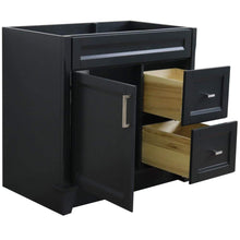 Load image into Gallery viewer, Bellaterra Home Vanity BellaTerra Home 36&quot; Single Sink Vanity in Dark Gray Finish - Cabinet Only - Left door 400700-36L-DG