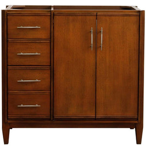 Bellaterra Home Vanity BellaTerra Home 36" Single sink vanity in Walnut finish - Right door- Cabinet only 400901-36R-WA