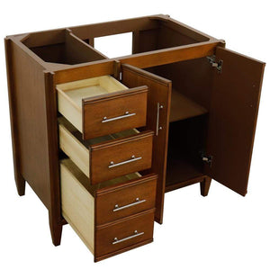 Bellaterra Home Vanity BellaTerra Home 36" Single sink vanity in Walnut finish - Right door- Cabinet only 400901-36R-WA