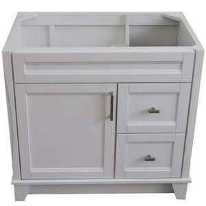 Bellaterra Home Vanity BellaTerra Home 36" Single sink vanity in White Finish-Cabinet Only - Left door 400700-36L-WH