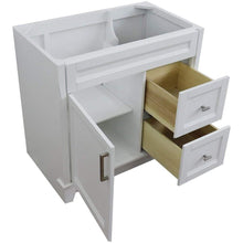 Load image into Gallery viewer, Bellaterra Home Vanity BellaTerra Home 36&quot; Single sink vanity in White Finish-Cabinet Only - Left door 400700-36L-WH