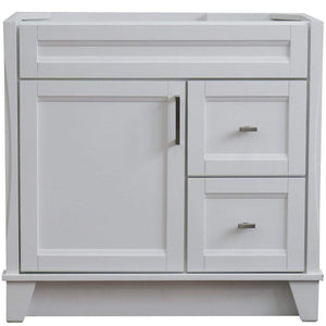 Bellaterra Home Vanity BellaTerra Home 36" Single sink vanity in White Finish-Cabinet Only - Left door 400700-36L-WH