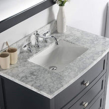 Load image into Gallery viewer, Bellaterra Home Vanity BellaTerra Home 36&quot; Single vanity-dark gray-white marble top 77612-DG-WM