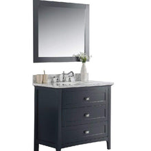 Load image into Gallery viewer, Bellaterra Home Vanity BellaTerra Home 36&quot; Single vanity-dark gray-white marble top 77612-DG-WM