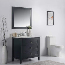 Load image into Gallery viewer, Bellaterra Home Vanity BellaTerra Home 36&quot; Single vanity-dark gray-white marble top 77612-DG-WM