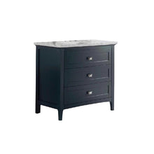 Load image into Gallery viewer, Bellaterra Home Vanity BellaTerra Home 36&quot; Single vanity-dark gray-white marble top 77612-DG-WM