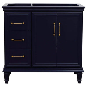 Bellaterra Home Vanity BellaTerra Home 36" Single vanity in Blue finish- right door- cabinet only 400800-36R-BU