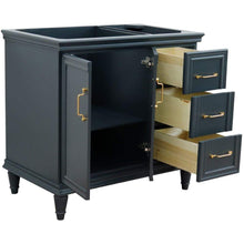 Load image into Gallery viewer, Bellaterra Home Vanity BellaTerra Home 36&quot; Single vanity in Dark Gray finish- left door- cabinet only 400800-36L-DG