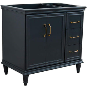 Bellaterra Home Vanity BellaTerra Home 36" Single vanity in Dark Gray finish- left door- cabinet only 400800-36L-DG