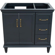 Load image into Gallery viewer, Bellaterra Home Vanity BellaTerra Home 36&quot; Single vanity in Dark Gray finish- left door- cabinet only 400800-36L-DG