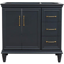 Load image into Gallery viewer, Bellaterra Home Vanity BellaTerra Home 36&quot; Single vanity in Dark Gray finish- left door- cabinet only 400800-36L-DG