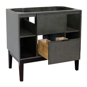 Bellaterra Home Vanity BellaTerra Home 36" Single vanity in Linen Gray finish - cabinet only 400502-LY