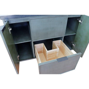 Bellaterra Home Vanity BellaTerra Home 36" Single wall mount vanity in Linen Gray finish - cabinet only 400501-CAB-LY