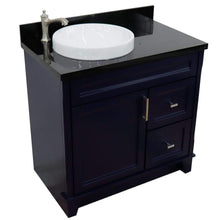Load image into Gallery viewer, Bellaterra Home Vanity BellaTerra Home 37&quot; Single sink vanity in Blue finish with Black galaxy granite and Left door/Left sink 400700-37L-BU-BGRDL