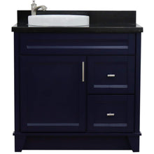 Load image into Gallery viewer, Bellaterra Home Vanity BellaTerra Home 37&quot; Single sink vanity in Blue finish with Black galaxy granite and Left door/Left sink 400700-37L-BU-BGRDL